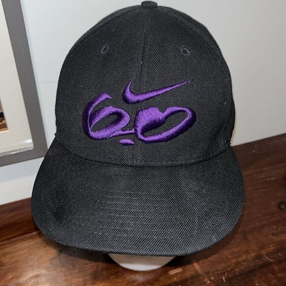 Nike Other - Black purple Nike 6.0 running sports workout baseball sloop Fitted cap hat 7 1/4
